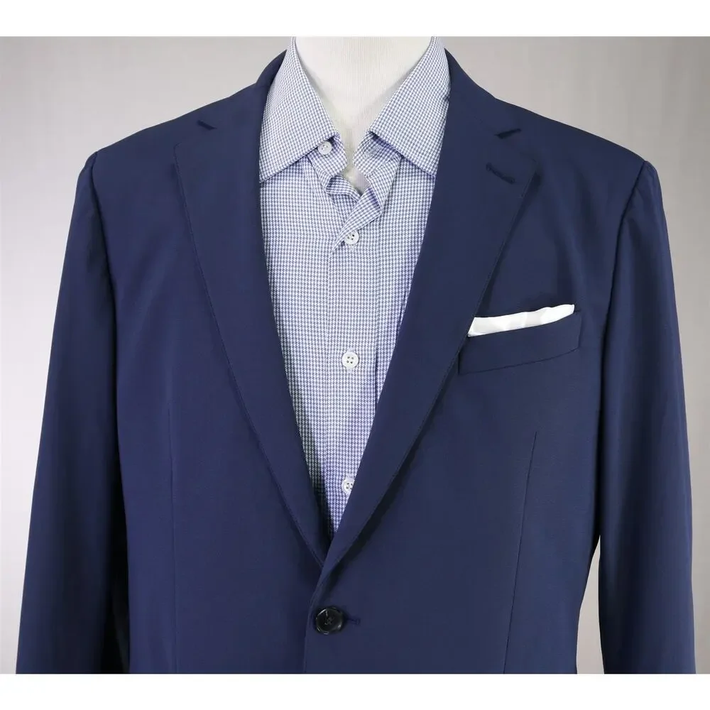 Sene Custom FlexTech Stretch Navy Blue Blazer Jacket 42R